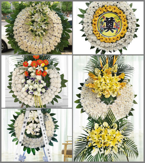 山东青岛黄岛区滨海街道小井村花圈速递